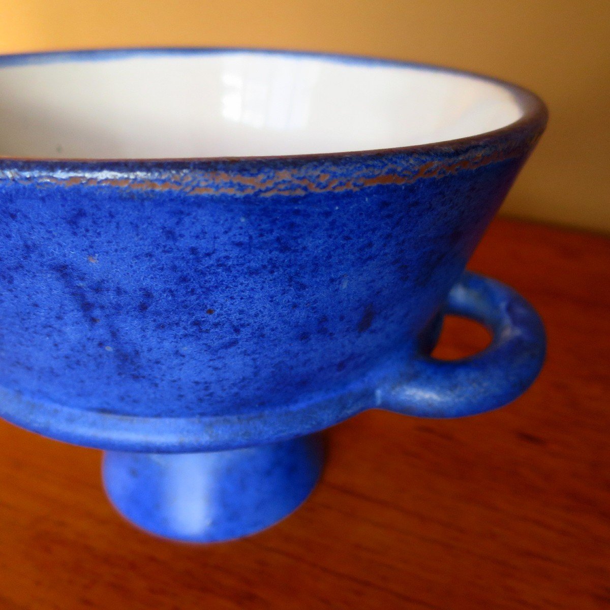 La Grange Aux Potiers Covered Pot In Blue Ceramic-photo-4