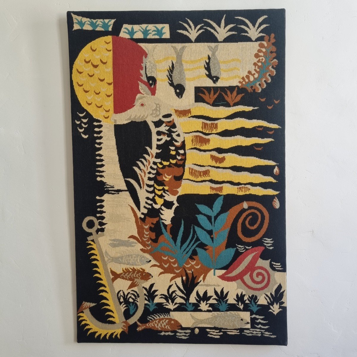 Seahorse Tapestry 20th Century