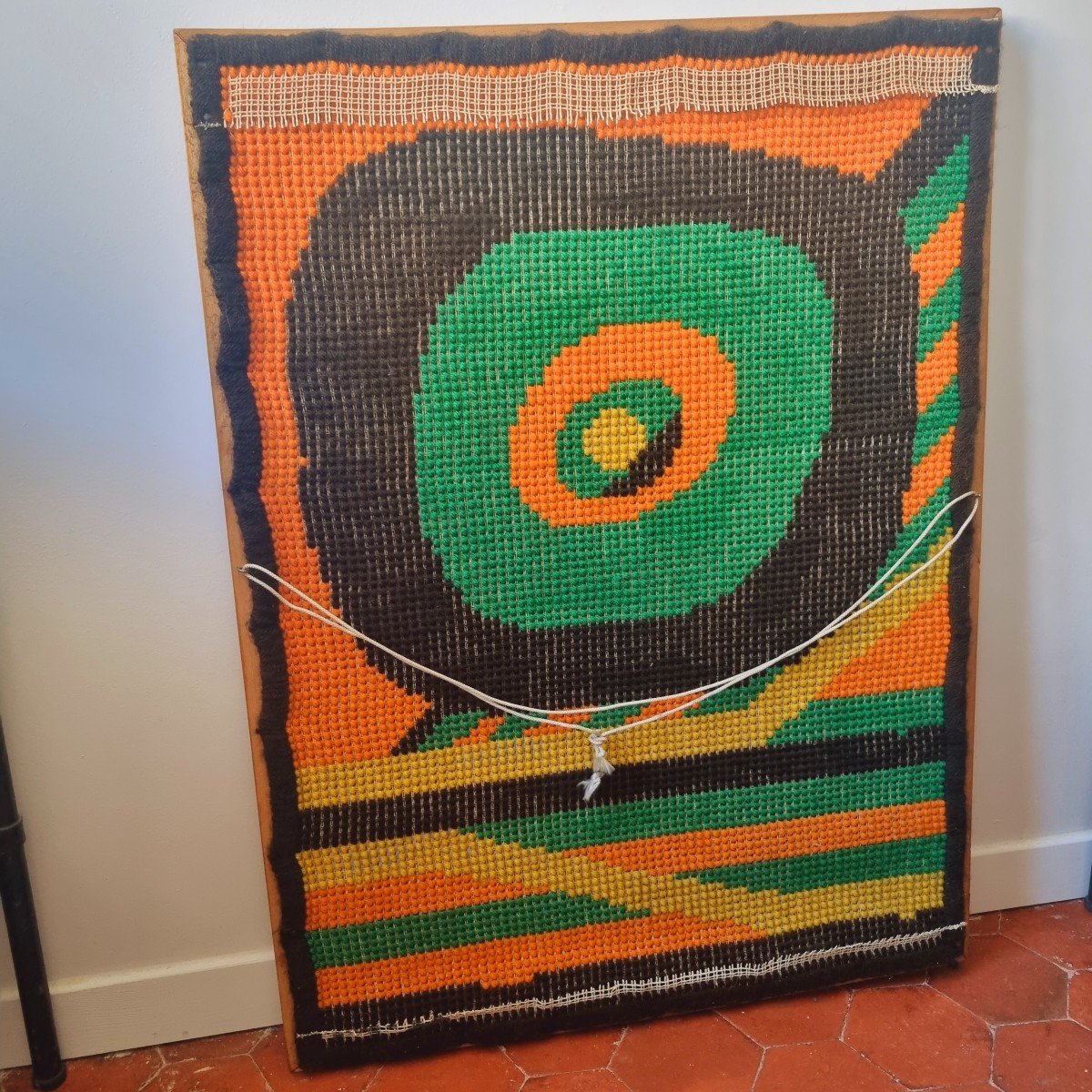 Tufted Wool Tapestry Circa 1960-photo-4