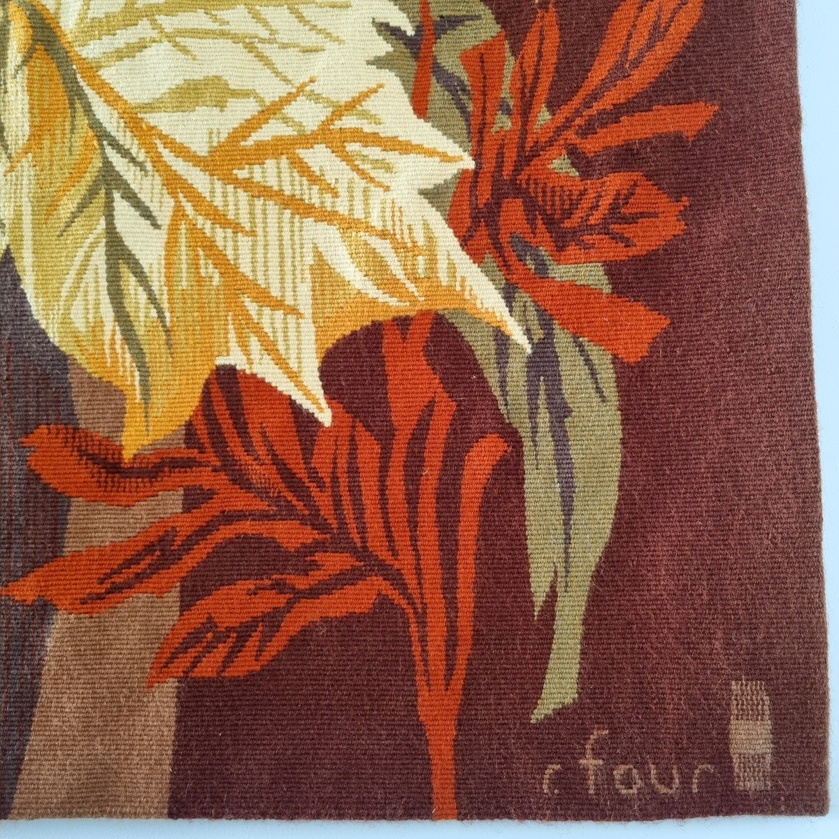 Hervé Lelong, Aubusson Tapestry, Robert Four Workshop Circa 1980-photo-1