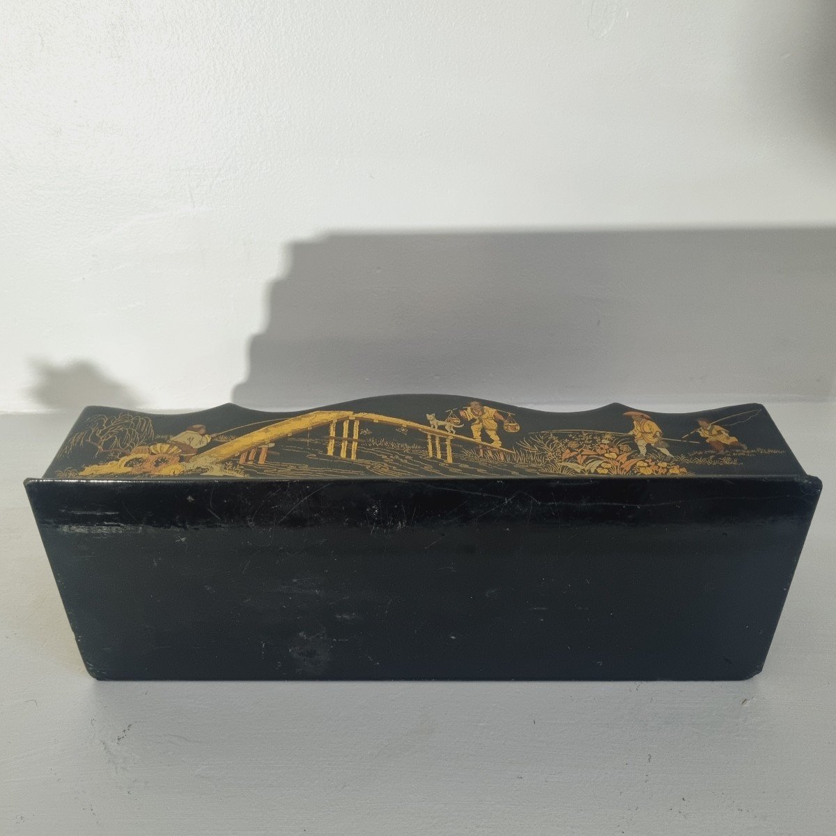 Napoleon III Letter Holder With Chinese Decor-photo-3