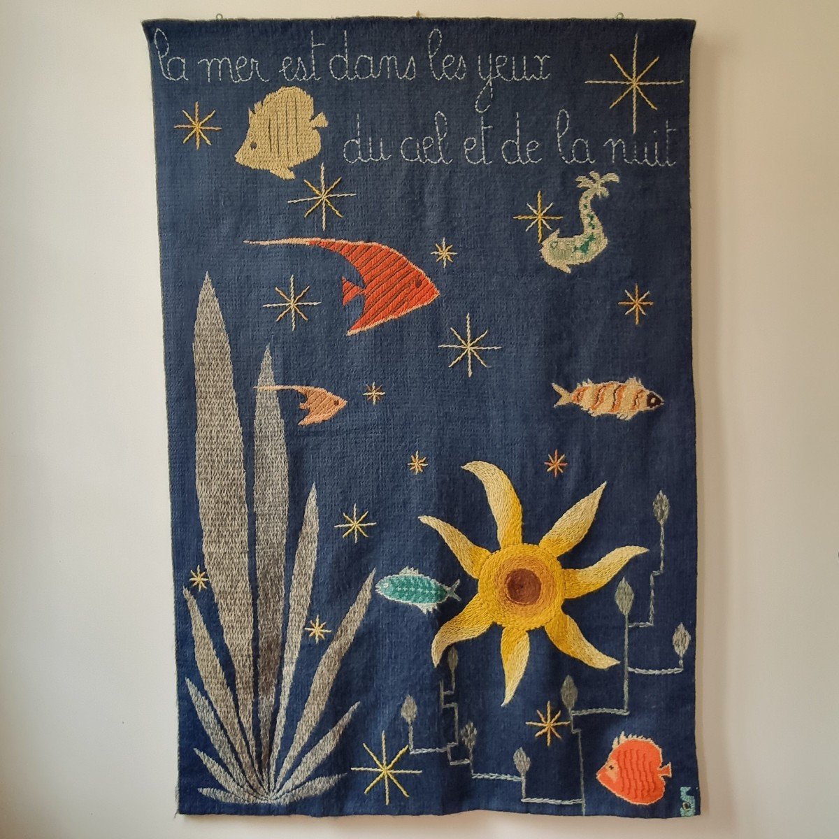 Tapestry, Hanging Homage To Paul Eluard, "the Sea Is In The Eyes Of The Sky And The Night", XX-photo-2