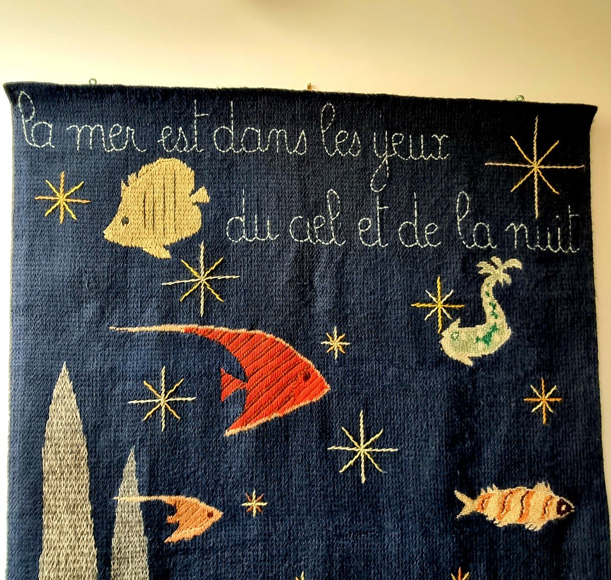 Tapestry, Hanging Homage To Paul Eluard, "the Sea Is In The Eyes Of The Sky And The Night", XX-photo-3