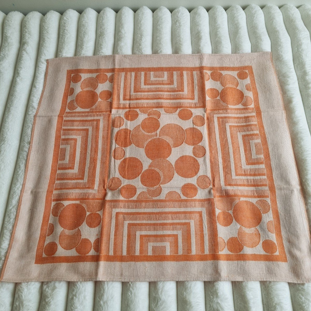 Table Service, Tablecloth And 12 Napkins In Métis, 1960s-photo-4