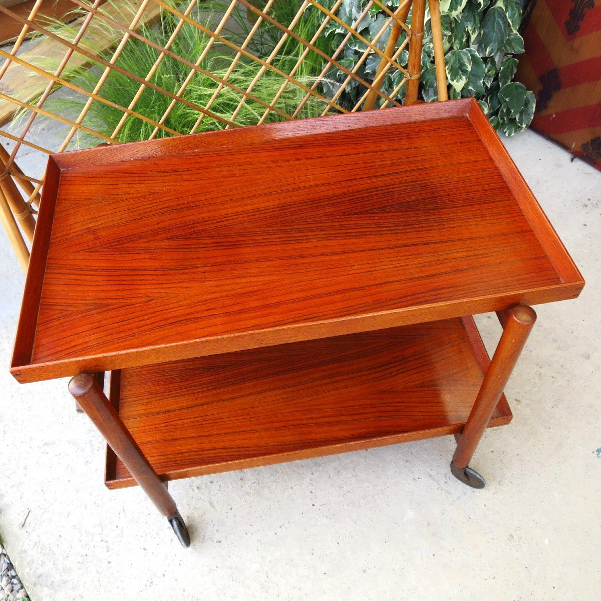 Trolley, Rolling Table By Poul Hundevad In Pallissandre, 1960-photo-3