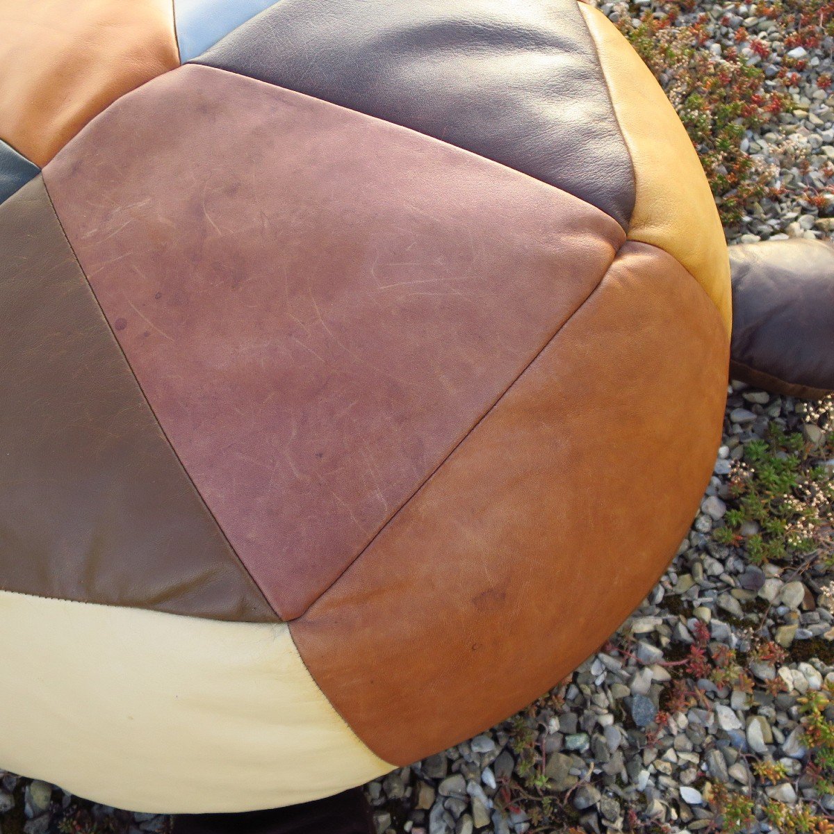 Leather Turtle Pouffe, Circa 1970, Large Model-photo-7