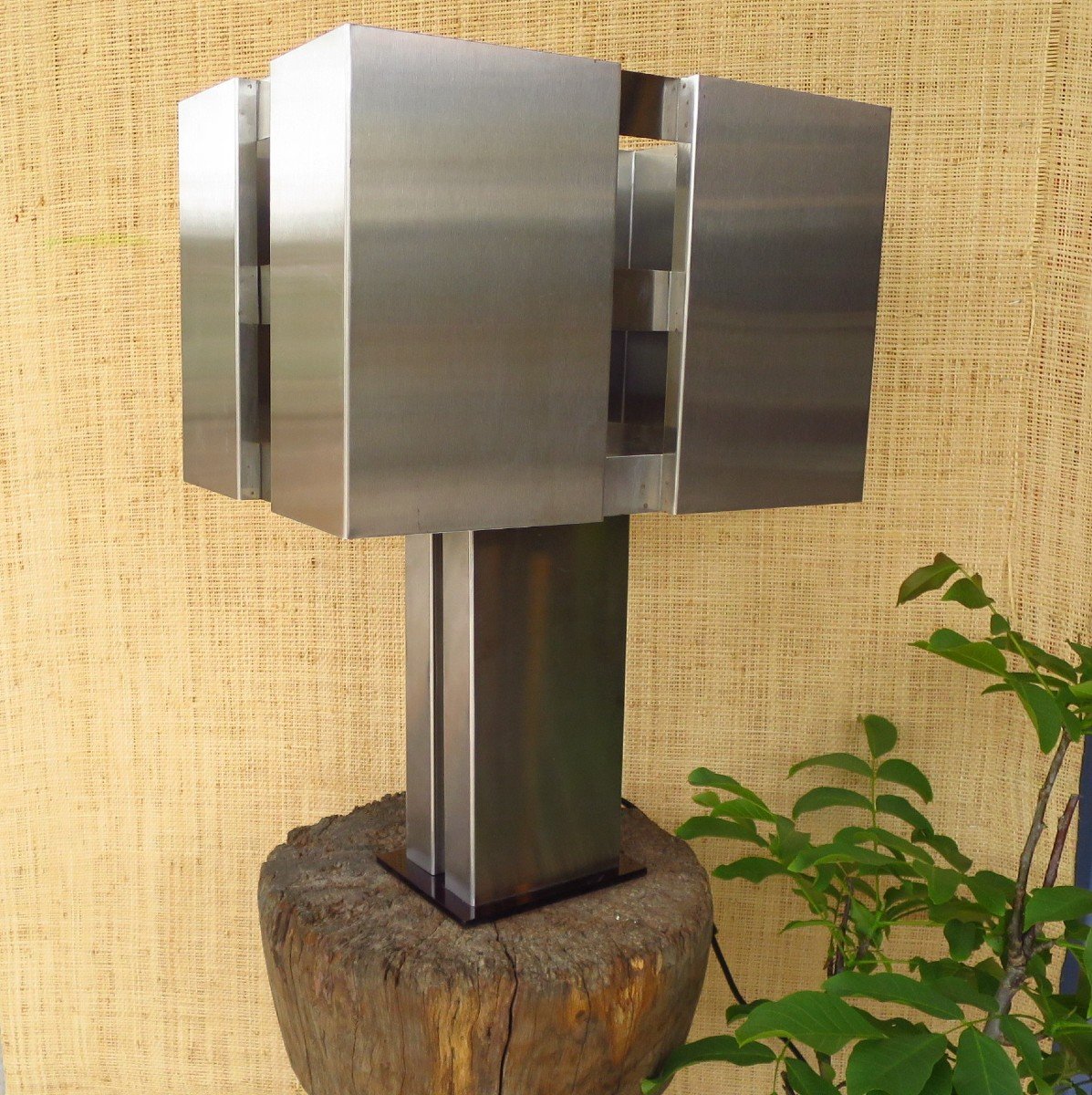 Stainless Steel Lamp, 1970s