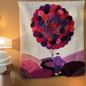 Tufted Wool Tapestry ” The Ballon Man”