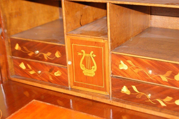 Bellissimo Secretaire Olandese Di Inizio 1800 Stile Luigi XVI-photo-4