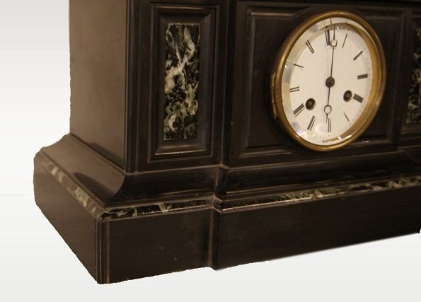 Marble And Bronze Clock Signed J. Pradier From 1800-photo-3