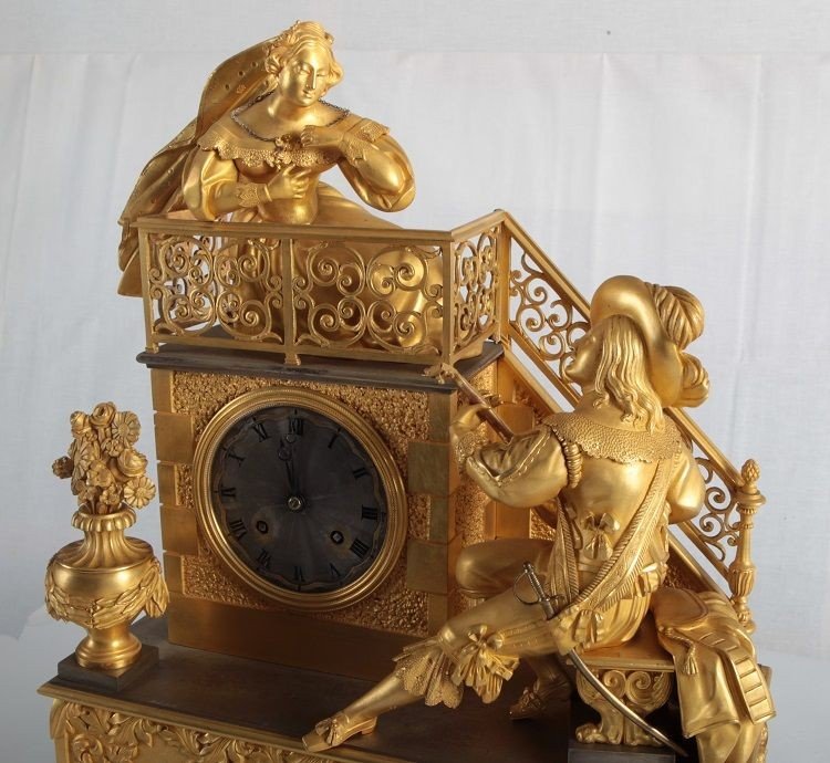 Empire Clock "romeo & Juliet" From 1800-photo-3