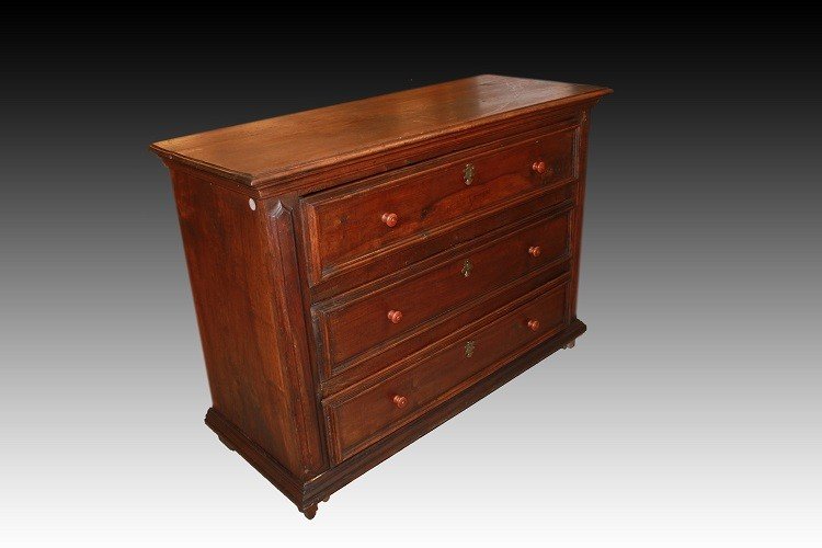 Italian Walnut Chest Of Drawers From The Late 17th To Early 18th Century-photo-2