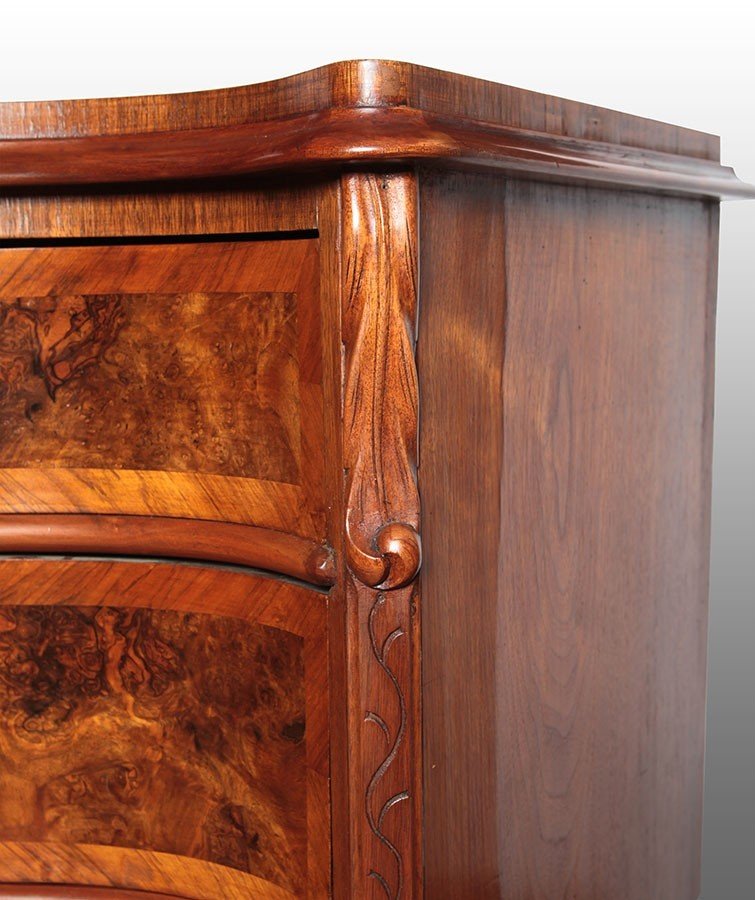 1800s Chest Of Drawers With Four Drawers In Walnut From Northern Europe-photo-2