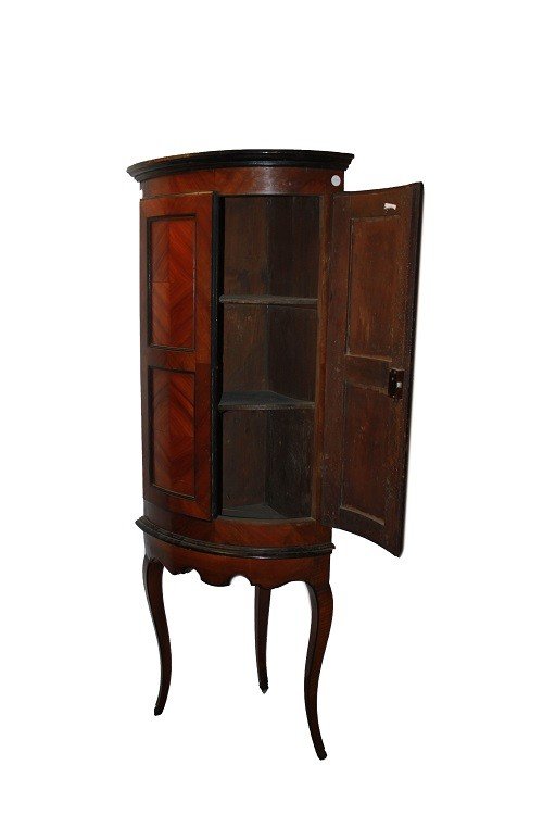 French Double-bodied Corner Cabinet From The Early 1800s, Made Of Walnut Wood In The Louis XV S-photo-4