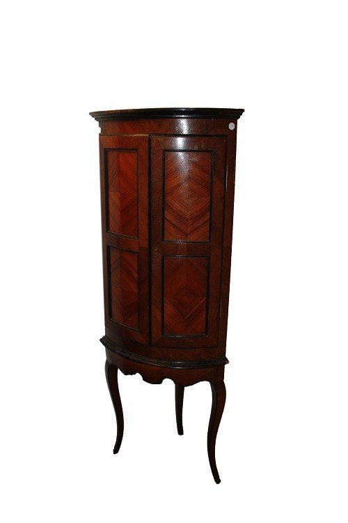 French Double-bodied Corner Cabinet From The Early 1800s, Made Of Walnut Wood In The Louis XV S