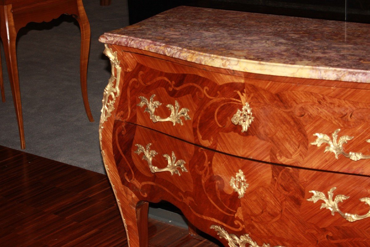 Commode De Style Louis XV Français De La Deuxième Moitié Du XIXe Siècle-photo-2