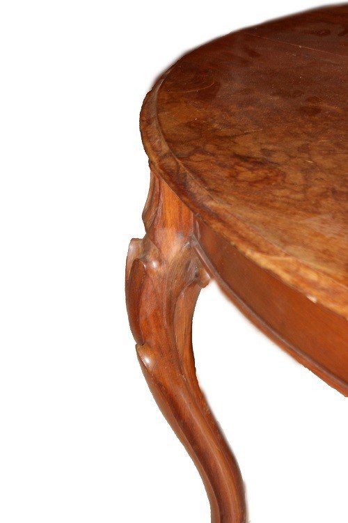 Table Ovale Extensible Du XIXe Siècle De Style Biedermeier En Bois d'Acajou-photo-4