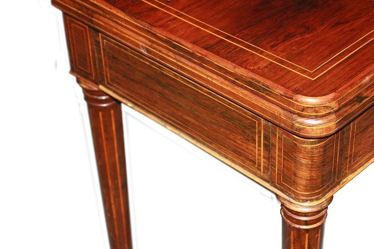 French Coffee Table From The First Half Of The 19th Century, Charles X Style, Made Of Rosewood -photo-3