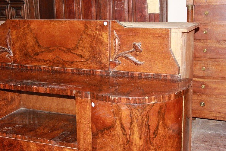 French Liberty-style Walnut Burlwood Sideboard From The First Half Of The 1900s-photo-2