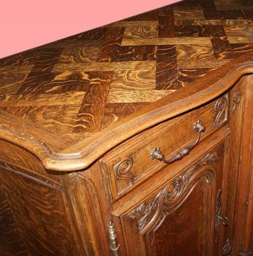 Large 19th-century Provençal Sideboard With Oak Wood Carvings-photo-4