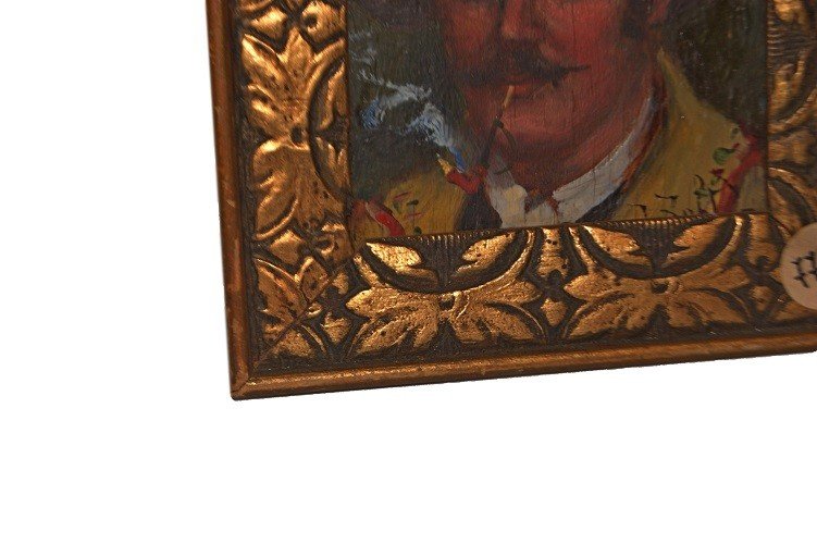 A Beautiful Pair Of Oil Portraits On Eastern European Panels From The Late 1800s. They Depict A-photo-2