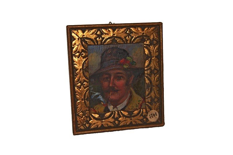 A Beautiful Pair Of Oil Portraits On Eastern European Panels From The Late 1800s. They Depict A