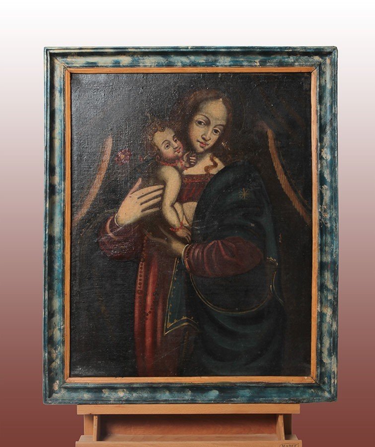 Sutela Oil Screening Madonna With Child First Half Of The 600 Years Complete With An Antique Ma