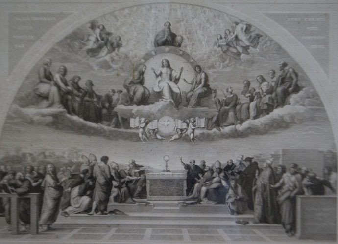 French Print From The Second Half Of 1800 Representing "the Last Judgment". The Main Concept -photo-2