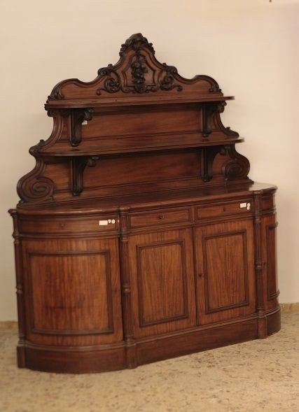 French Sideboard From The Mid-1800s, Louis Philippe Style, In Light Mahogany Wood-photo-2