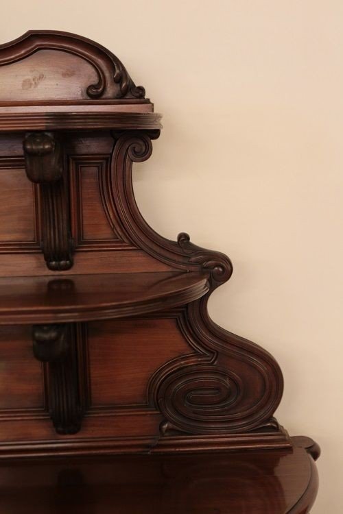 French Sideboard From The Mid-1800s, Louis Philippe Style, In Light Mahogany Wood-photo-4