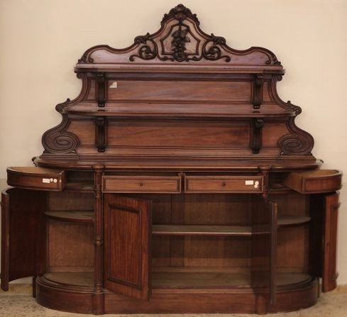French Sideboard From The Mid-1800s, Louis Philippe Style, In Light Mahogany Wood-photo-1