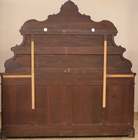 buffet Française Avec Rebord Du XIXe Siècle, De Style Louis-philippe En Bois d'Acajou-photo-2