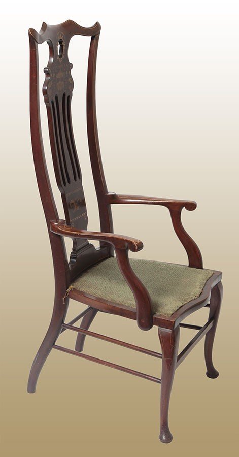 Particularly Unique English Correct Chair From The Second Half Of The 1800s In Victorian Style-photo-3