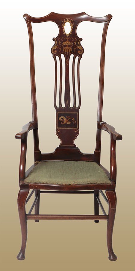 Particularly Unique English Correct Chair From The Second Half Of The 1800s In Victorian Style