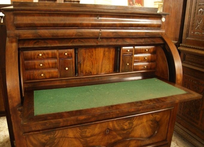 Roll-top Chest Of Drawers From Northern Europe, Dating Back To The First Half Of The 1800s-photo-1