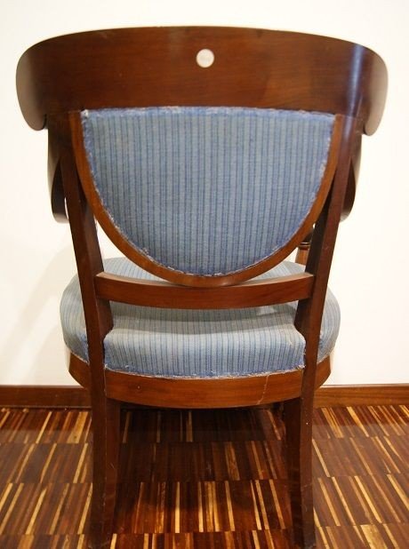 French Desk Chair From The Mid-1800s, In The Directoire Style, Made Of Solid Mahogany-photo-3