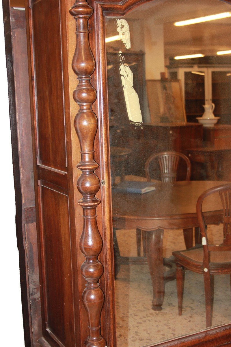 French Wardrobe With 1 Door And Mirror From The Second Half Of The 19th Century, Louis-philippe-photo-1