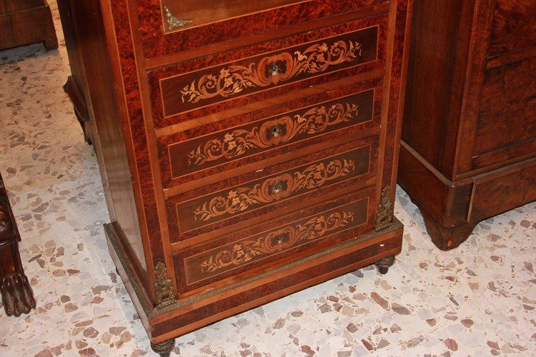 French Secretary From The Second Half Of The 1800s, Louis XVI Style, Made Of Male Wood -photo-4