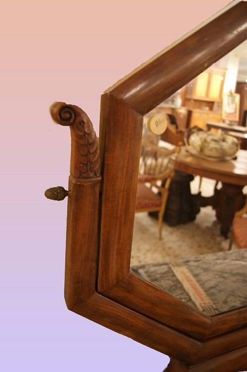 French Dressing Table From The First Half Of The 19th Century, Charles X Style, In Mahogany -photo-2