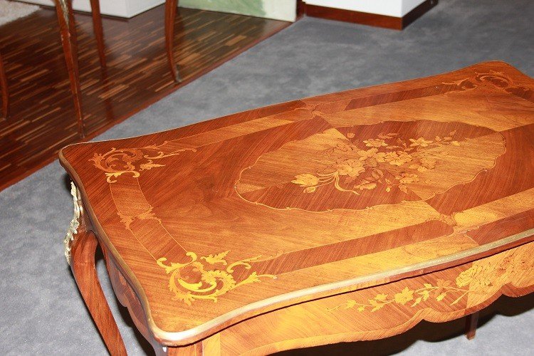 French Writing Desk From The Second Half Of The 19th Century, Louis XV Style, In Rosewood-photo-2