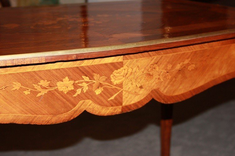 French Writing Desk From The Second Half Of The 19th Century, Louis XV Style, In Rosewood-photo-3