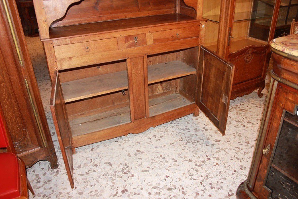 Large Double-body Italian Piedmontese Sideboard From The First Half Of The 19th Century-photo-2