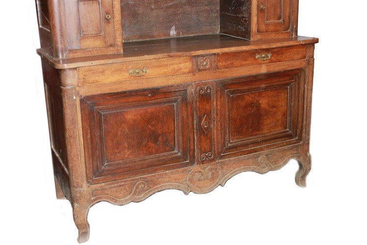 Grande Et Majestueux Buffet Du Début Des Années 1800 De Style Provençal Français Bois De Noyer-photo-4