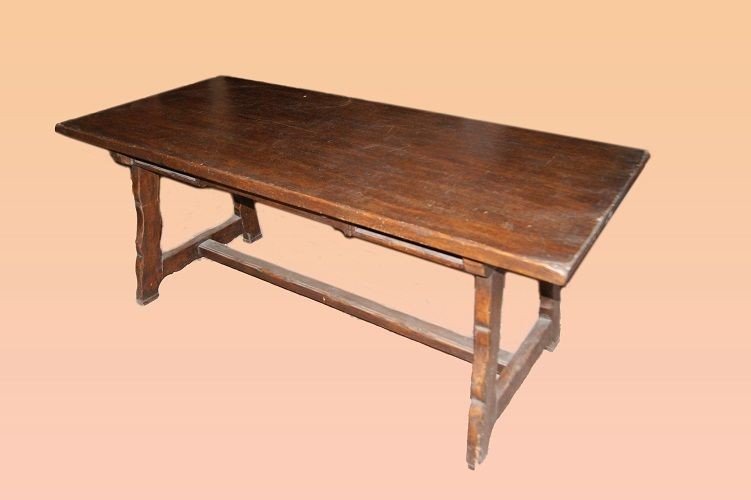 Table Italienne De Style Rustique Fratino Du Milieu Du XXe Siècle En Bois De Noyer