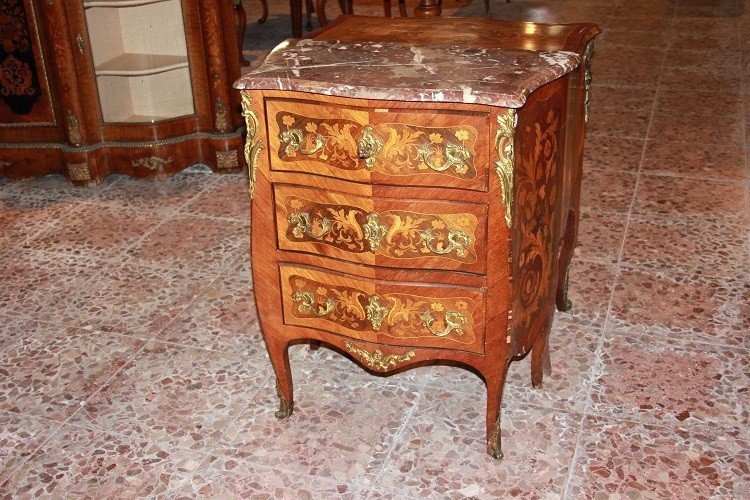 French Chest Of Drawers From The Second Half Of The 19th Century, Louis XV Style