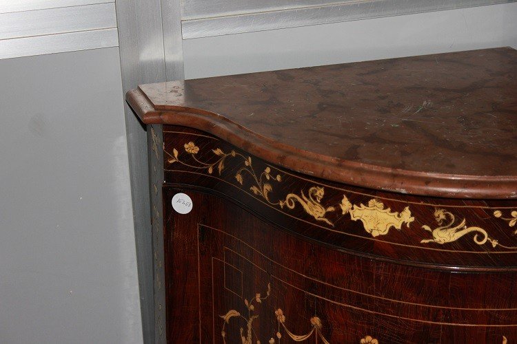  Beautiful Lombardian Italian Corner Cabinet From The Second Half Of The 18th Century-photo-2