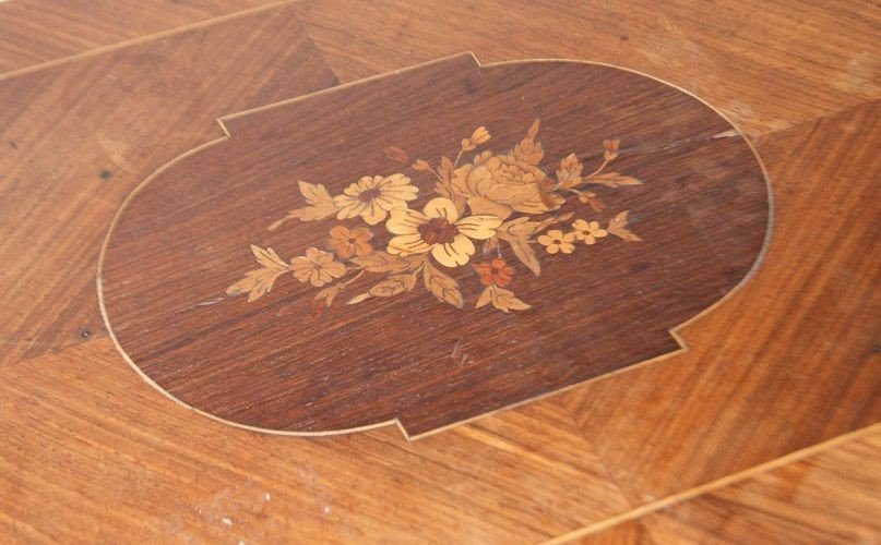 Small French Gaming Table From The Second Half Of The 1800s, Louis XV Style, In Rosewood -photo-3