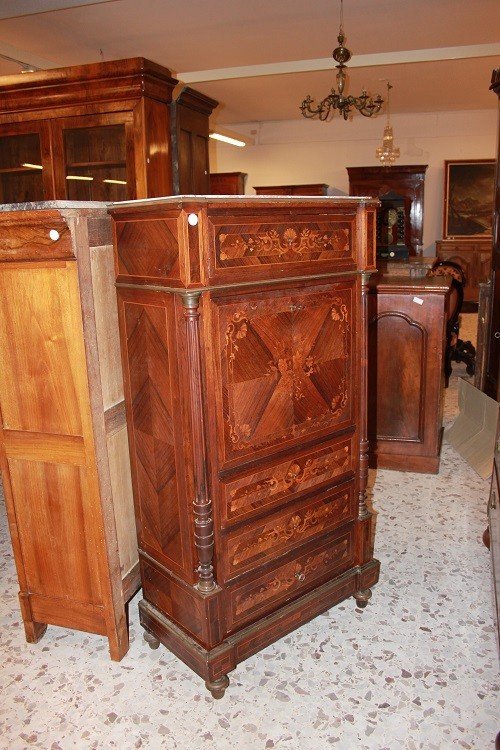 French Secretaire From The Second Half Of The 19th Century, Napoleon III Style-photo-4