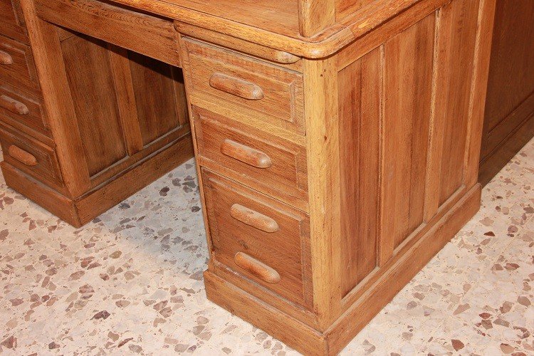  Beautiful American Roll-top Desk From The Early 1900s In Oak Woo-photo-4