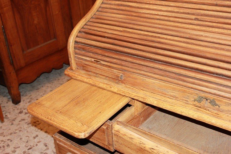  Beautiful American Roll-top Desk From The Early 1900s In Oak Woo-photo-4